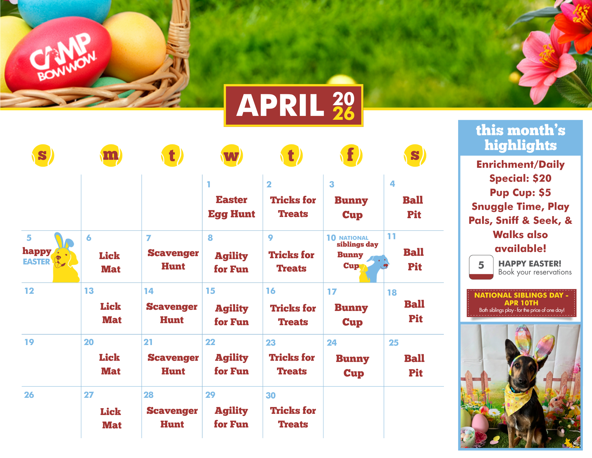 April Calendar