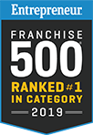 Entrepreneur Franchise 500 Ranked #1 in Category 2019