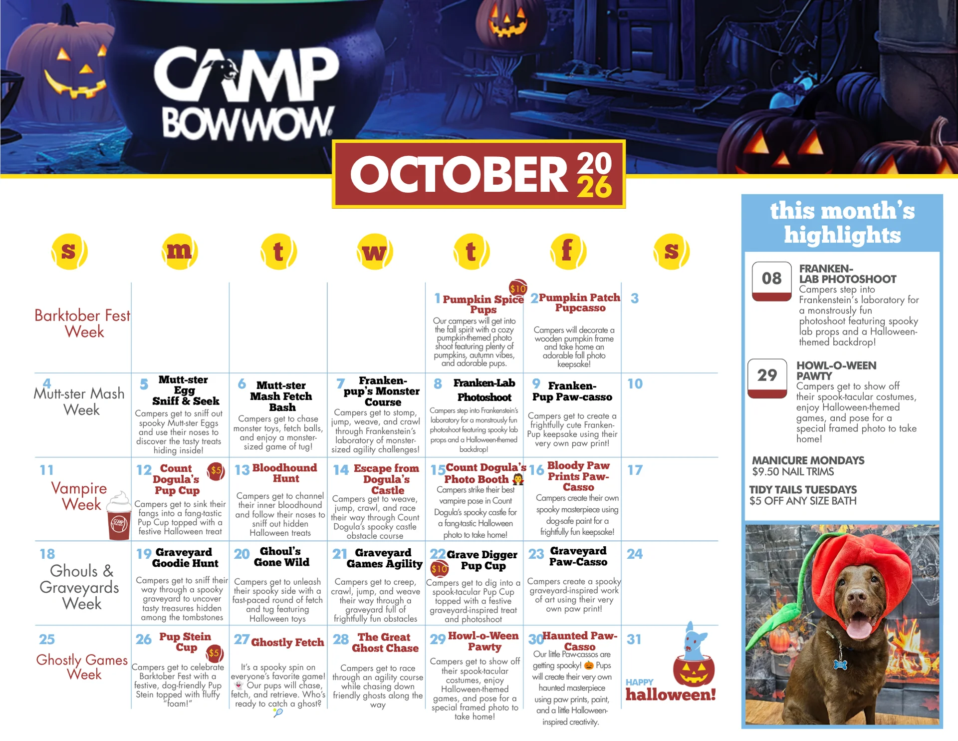 october calendar