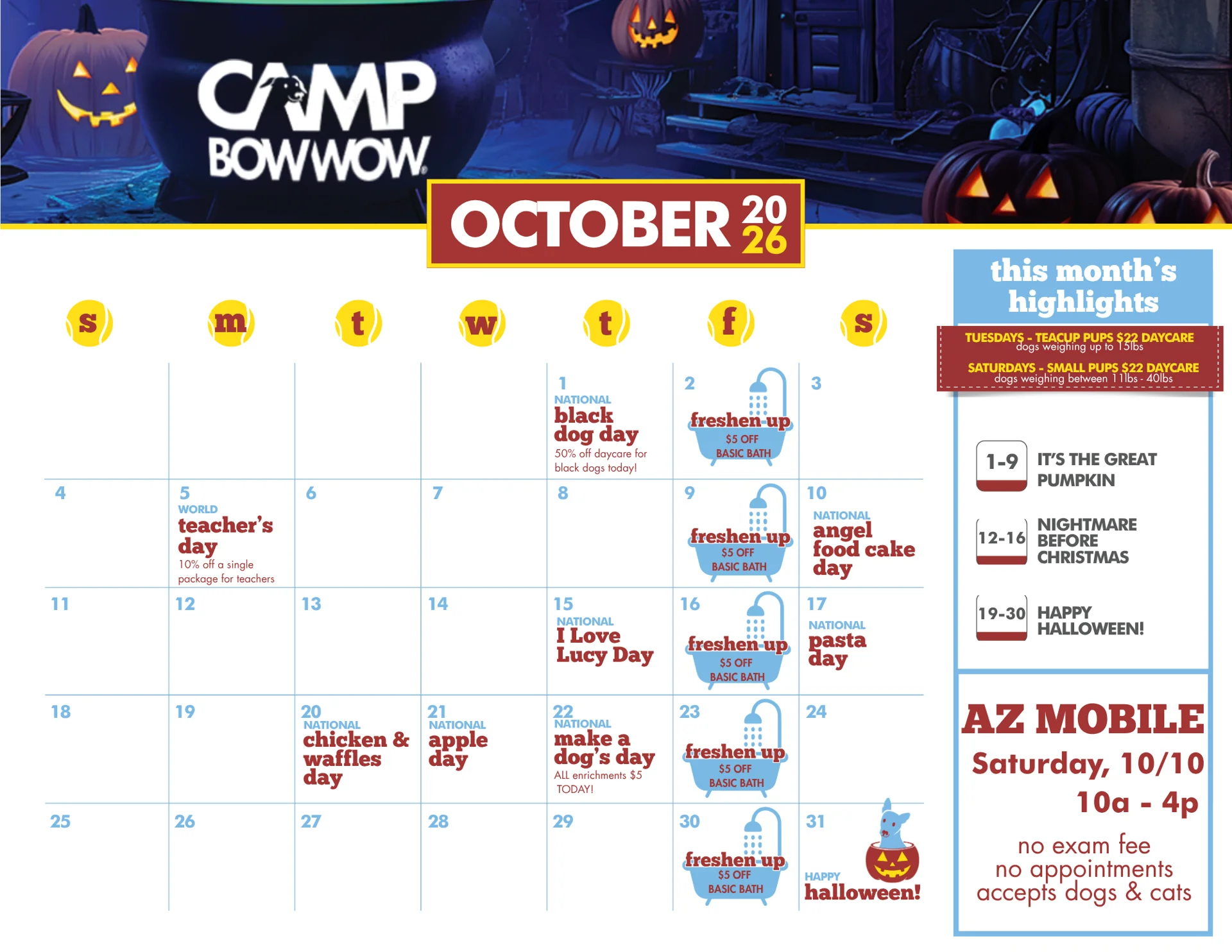 October 2026 Calendar