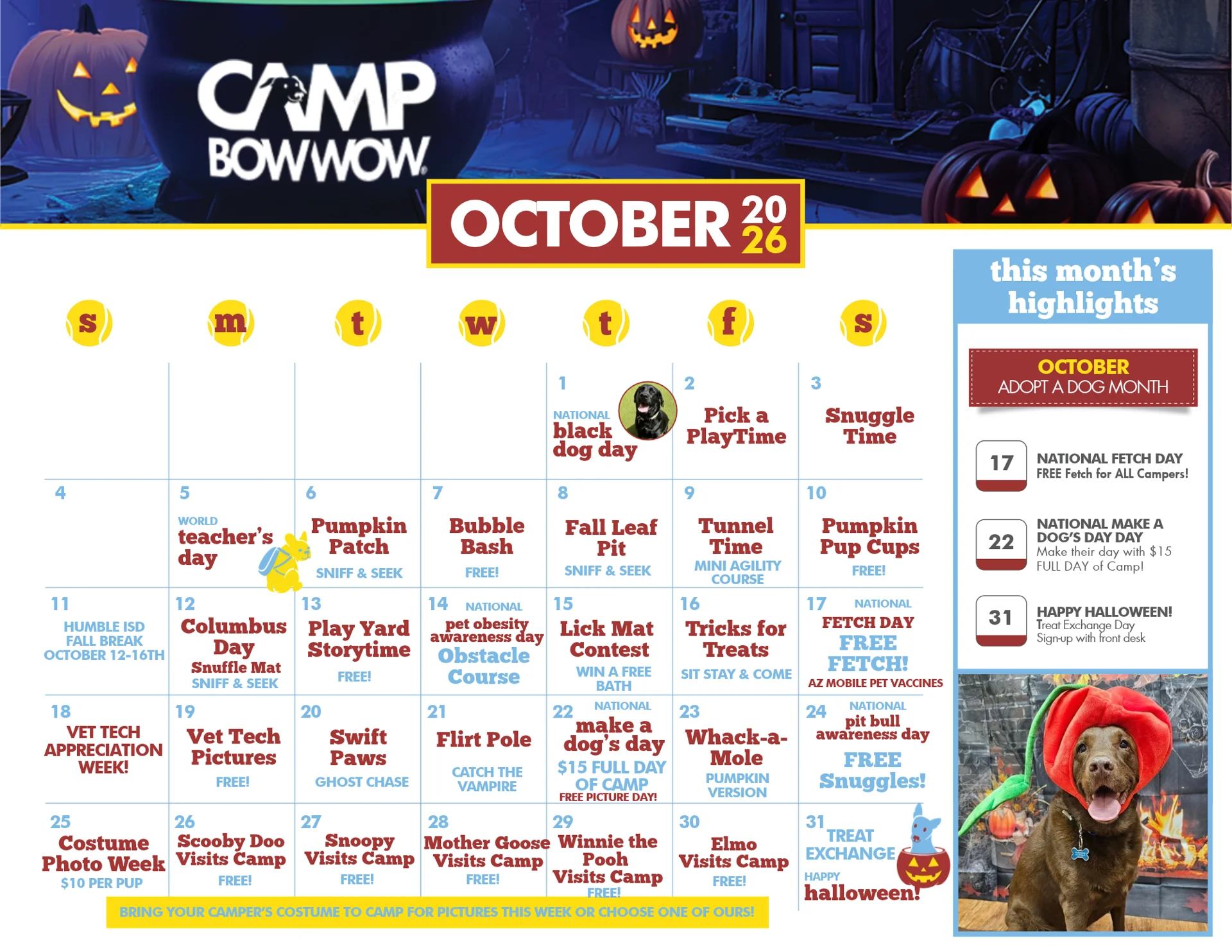 October 2026 calendar