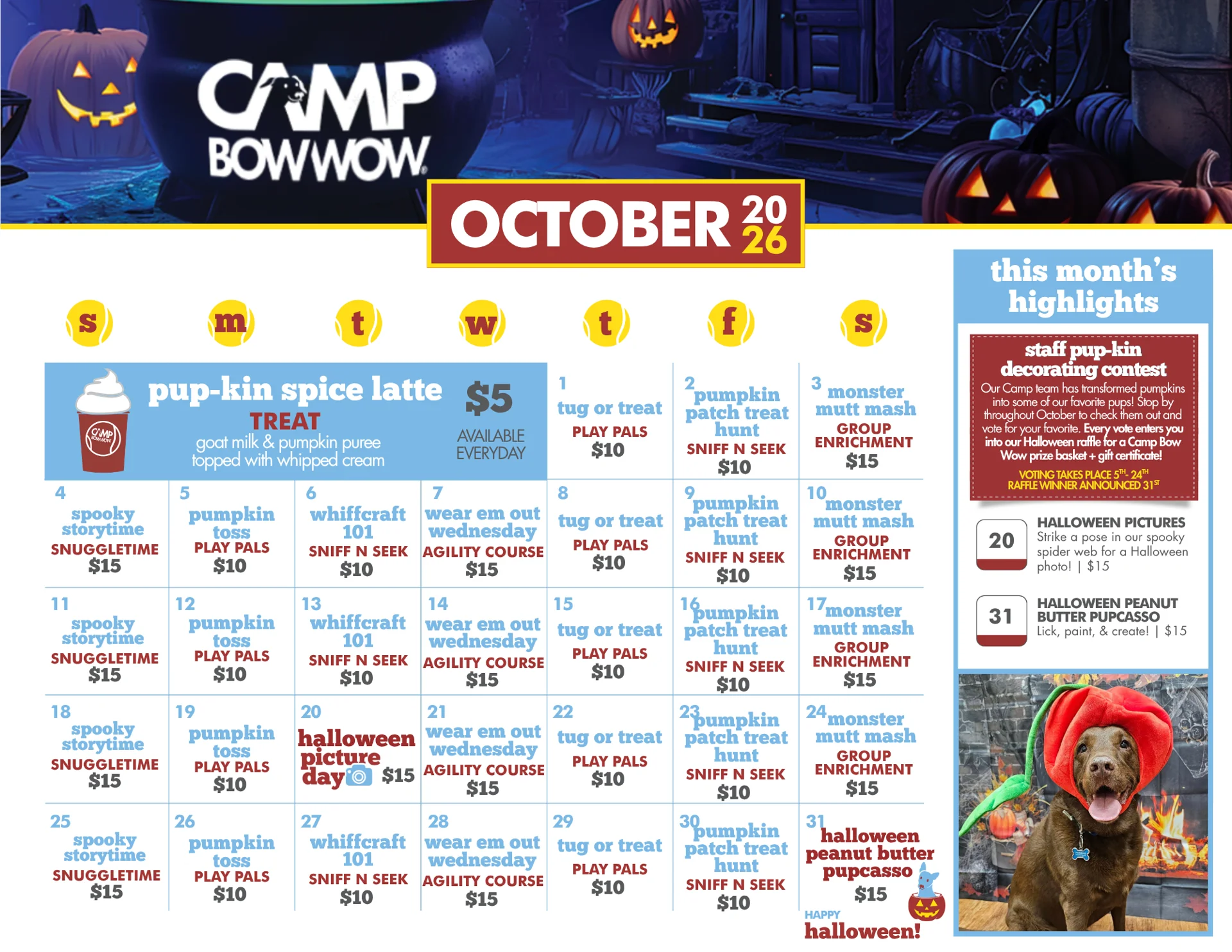 October 2026 Enrichment Calendar