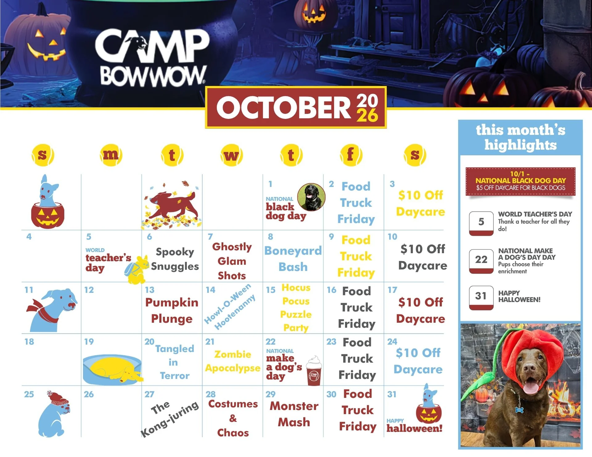 October 2026 Enrichment Calendar